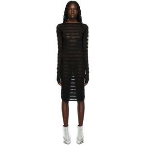 1XBLUE SSENSE Black Tease Mini Semi Sheer Dress - Size S